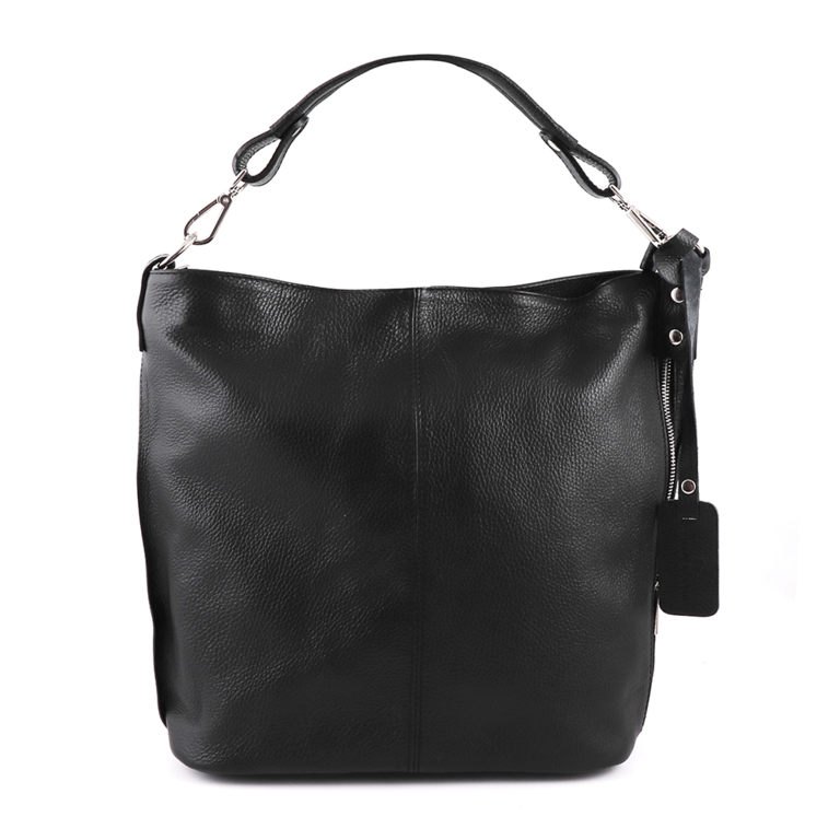 Enzo Bertini tote bag in black leather 1541POSP1905N
