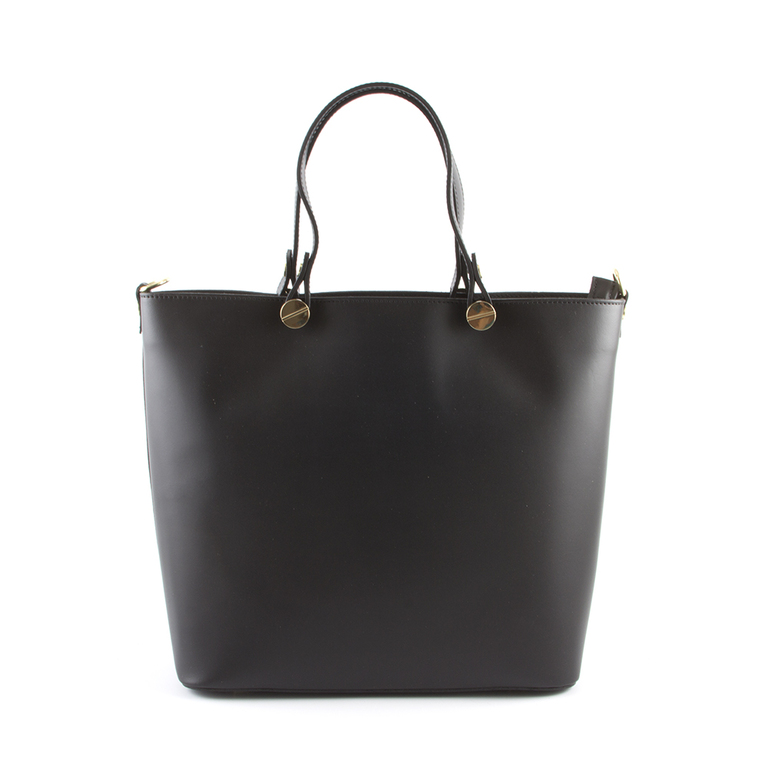 Enzo Bertini women tote bag in black genuine leather 1544POSP9705N