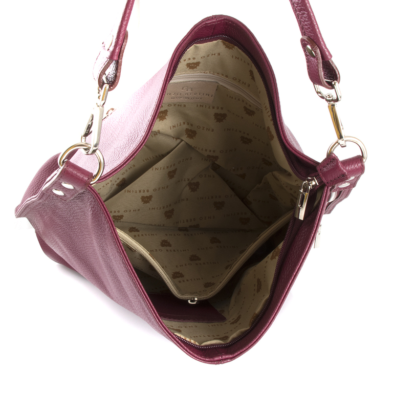 Women's purse Enzo Bertini claret leather 1548posp1905bo