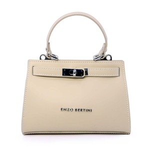 Poșetă satchel femei Enzo Bertini bej din piele naturală 154posp2560be 