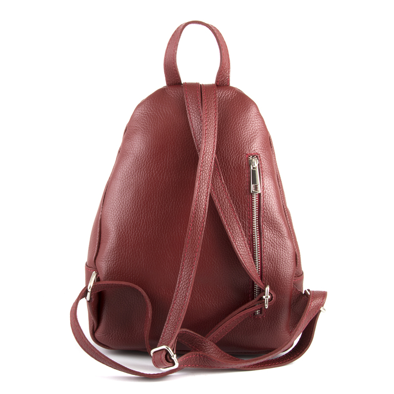 Women's backpack Enzo Bertini claret leather 3058rucp1734bo