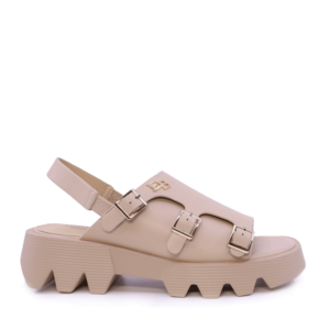 Sandale chunky femei Enzo Bertini bej din piele 1399DS7202BE