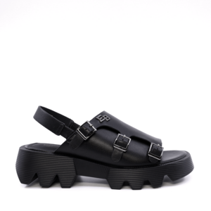 Sandale chunky femei Enzo Bertini negre din piele 1399DS7202N