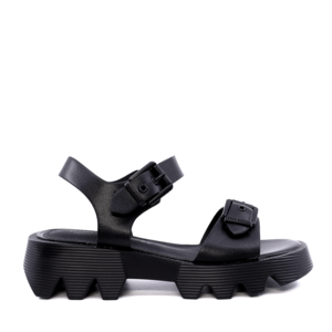 Sandale cu baretă reglabilă femei Enzo Bertini negre din piele 1399DS7201N