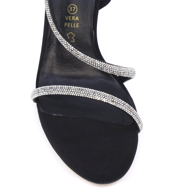 Enzo Bertini women high heel sandals in black faux leather  3865DS205N