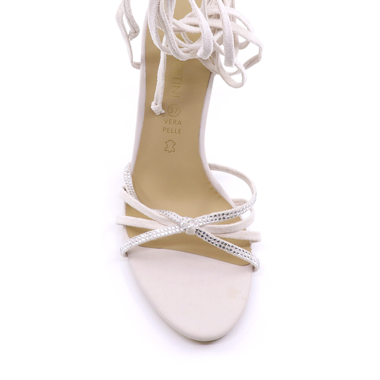 Enzo Bertini women high heel sandals in beige faux leather  3865DS203VBE