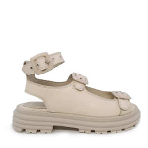 Enzo Bertini women sandals in beige genuine leather 1735DS3357BE