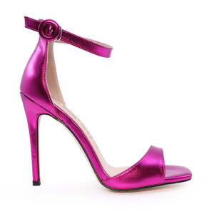 Enzo Bertini fuchsia metallic look high heel sandals for women 1127DS2300FU
