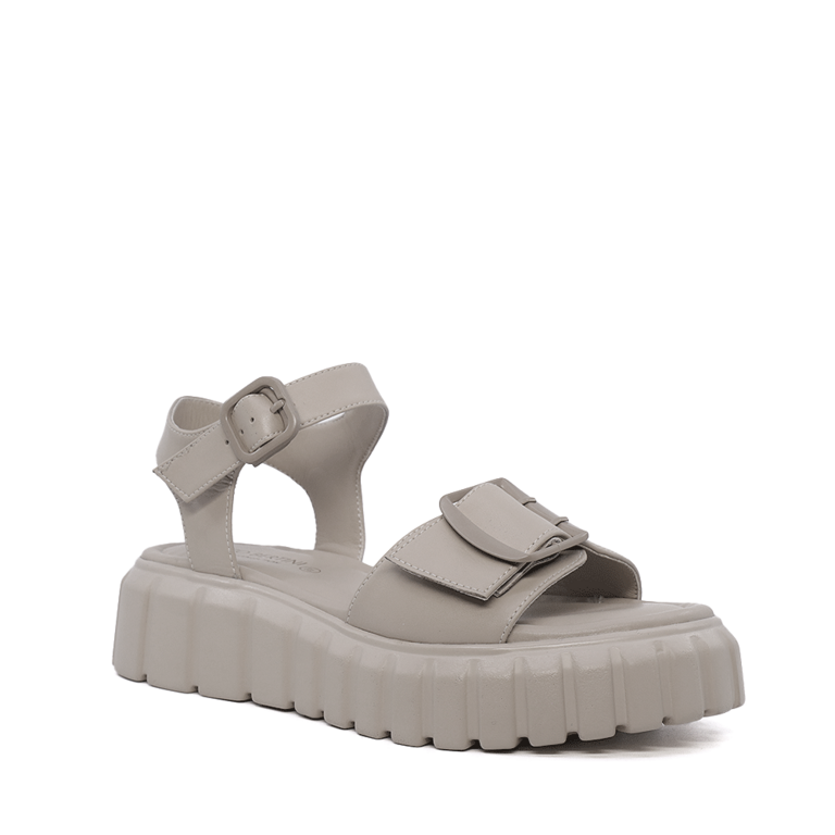 Enzo Bertini gray leather women's sandals 1397DS1211GH