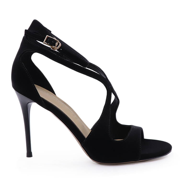Enzo Bertini women high heel sandals in black faux leather 3865DS211N