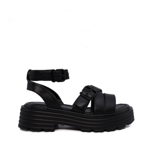 Enzo Bertini black leather women's sandals 1397DS1292N
