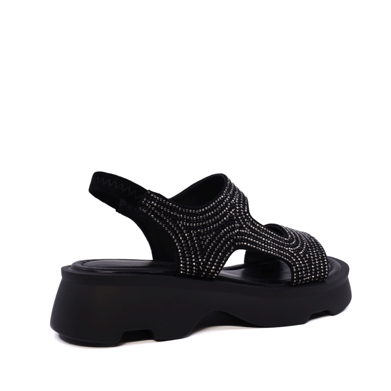 Sandale femei Enzo Bertini negre din piele 1397DS1322N