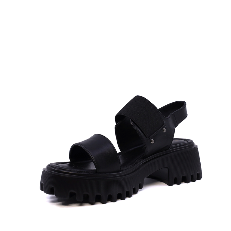 Enzo Bertini black leather women's sandals 1397DS1511N