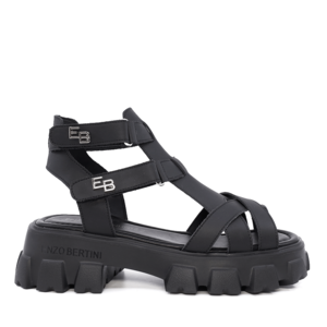 Sandale femei Enzo Bertini negre din piele 3869ds193n