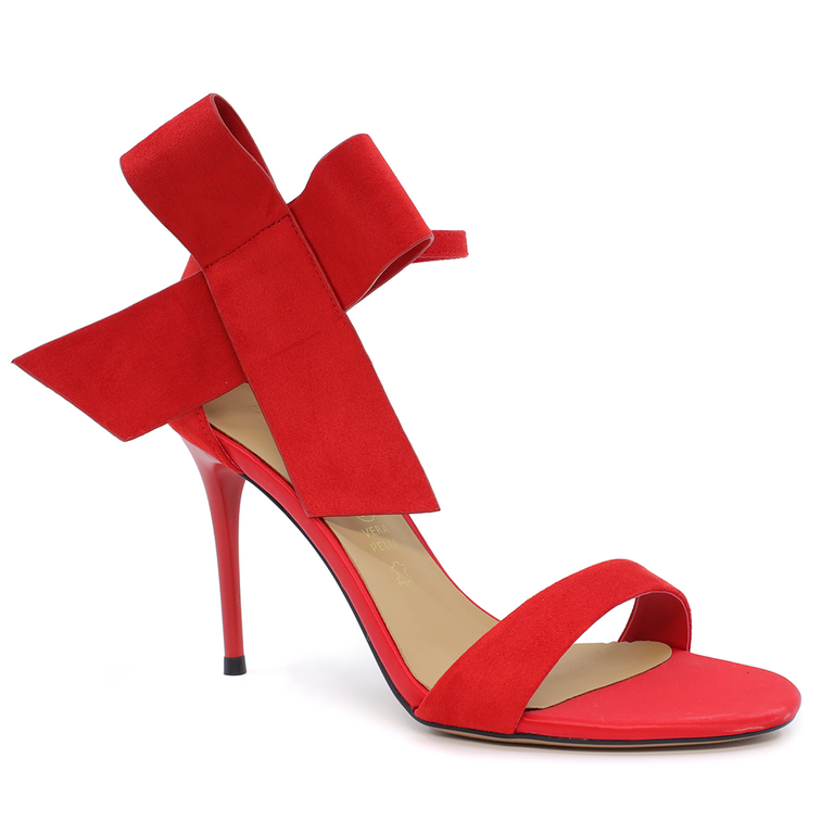 Sandale femei Enzo Bertini roșii cu toc înalt 3865DS210VR