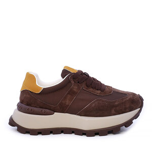 Sneakers femei Enzo Bertini maro din piele și textil 2132DP072VM