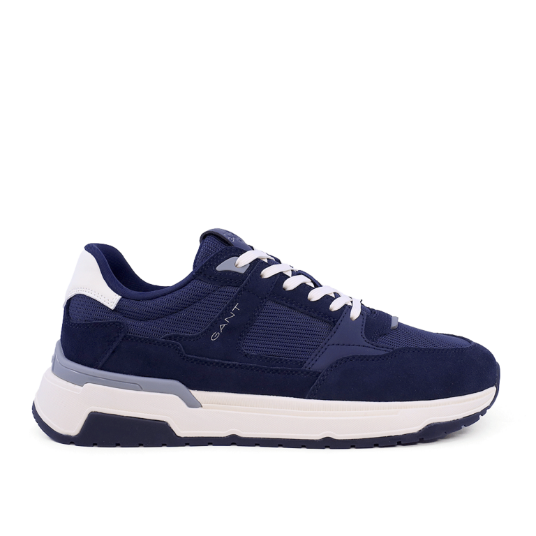 Men's Gant Jeuton navy blue leather and textile sneakers 1747BP633493VBL