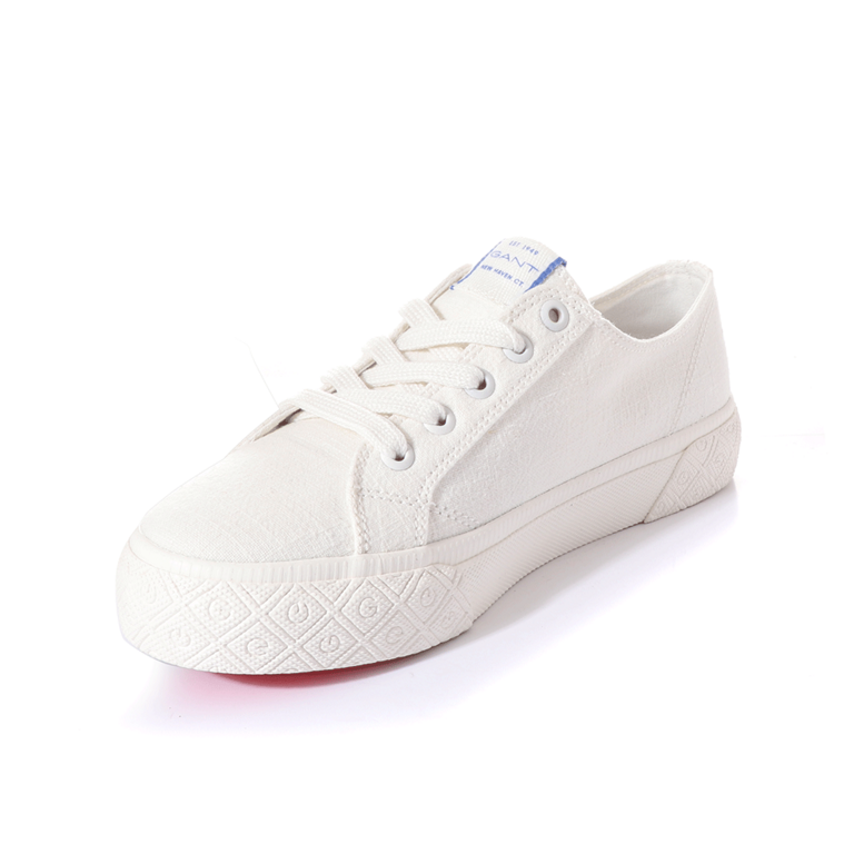 GANT women sneakers in white washed linen 1741DPS539558A