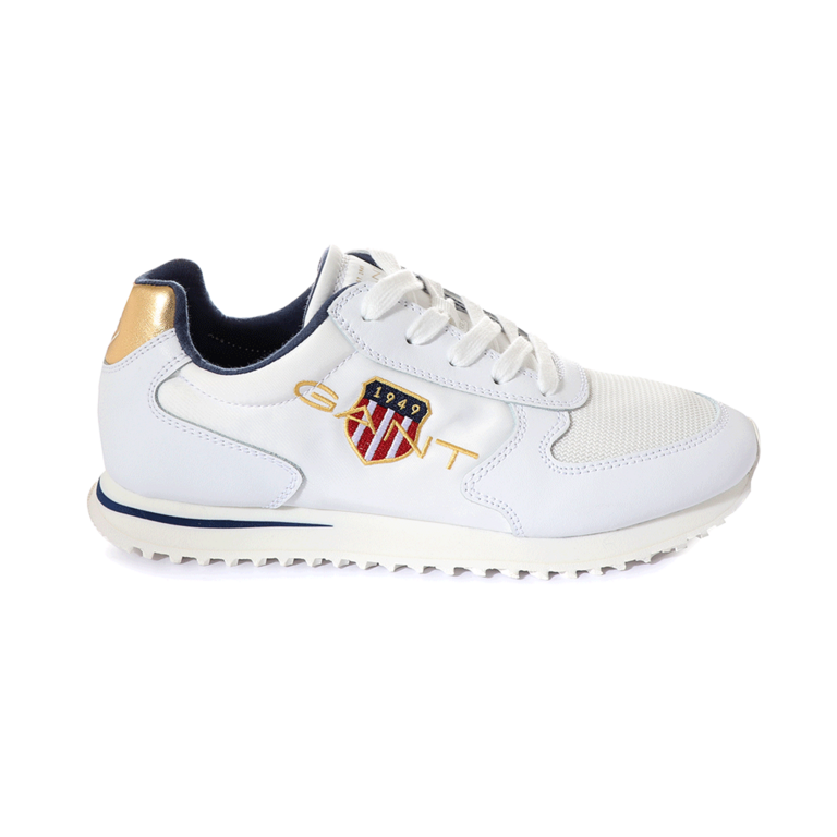 Branded GANT women Sneakers in white leather and mesh 1741DPS531540A