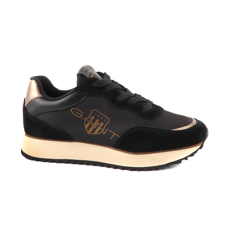 Gant Women's sneakers in black suede leather 1740dps533839n