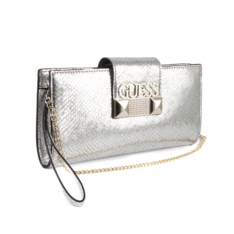 Women's envelope purse Guess silver 918pls7730ag