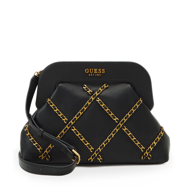 Guess bag in black and gold faux leather 914POSS58170N