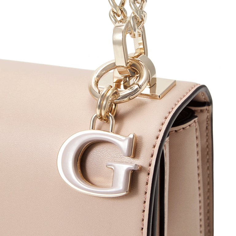 Beige Guess women's purse with metallic logo 917POSS25210BE