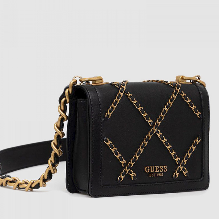 Guess bag in black and gold faux leather 914POSS58210NAU