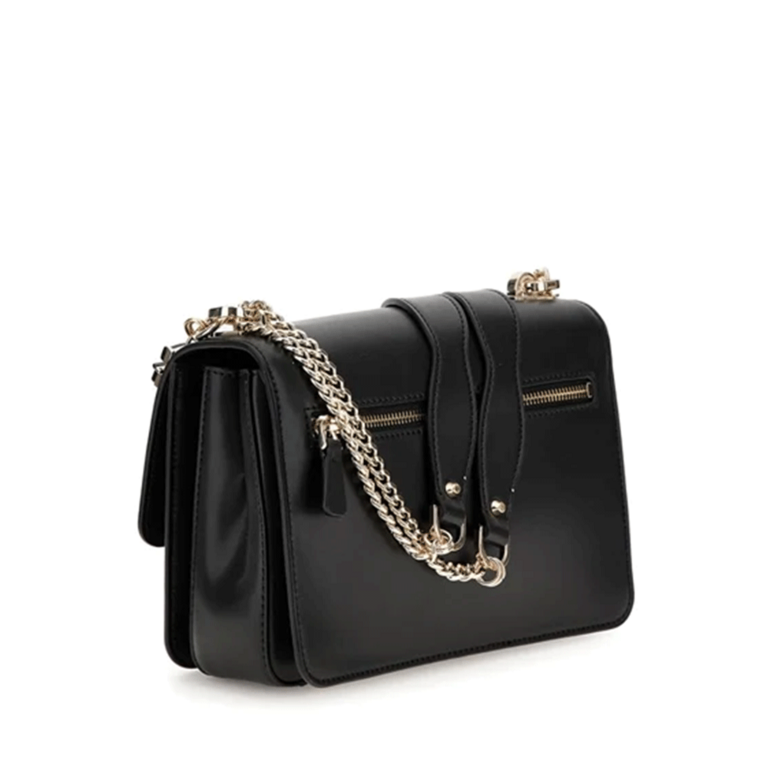 Black Guess women's purse with metallic logo 917POSS25210N