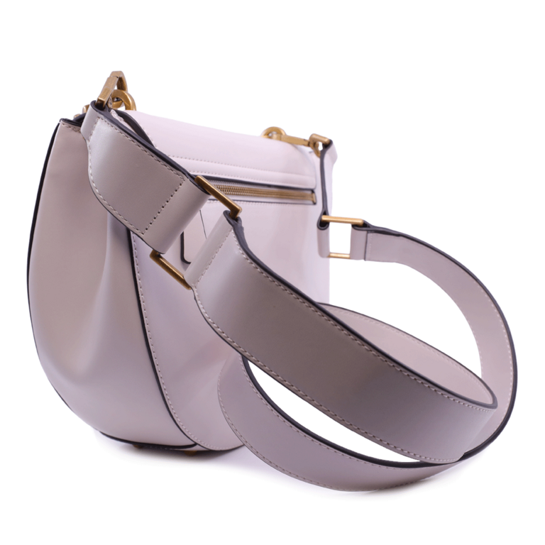 Crossbody bag for women, Guess brand, ivory color with metallic logo, 916POSS82200IV.