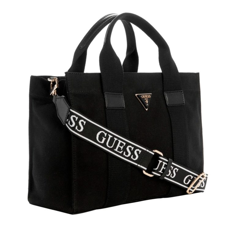 Black Guess women's tote bag with metal logo 917POSS19220N