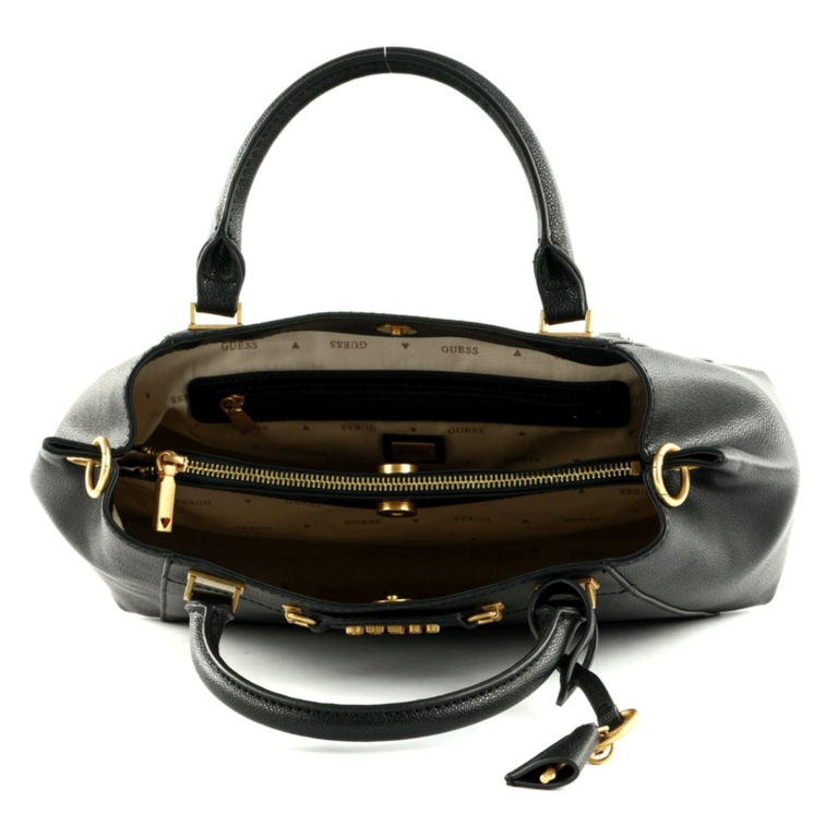 Black Guess women's tote bag with metallic logo 917POSS21060N