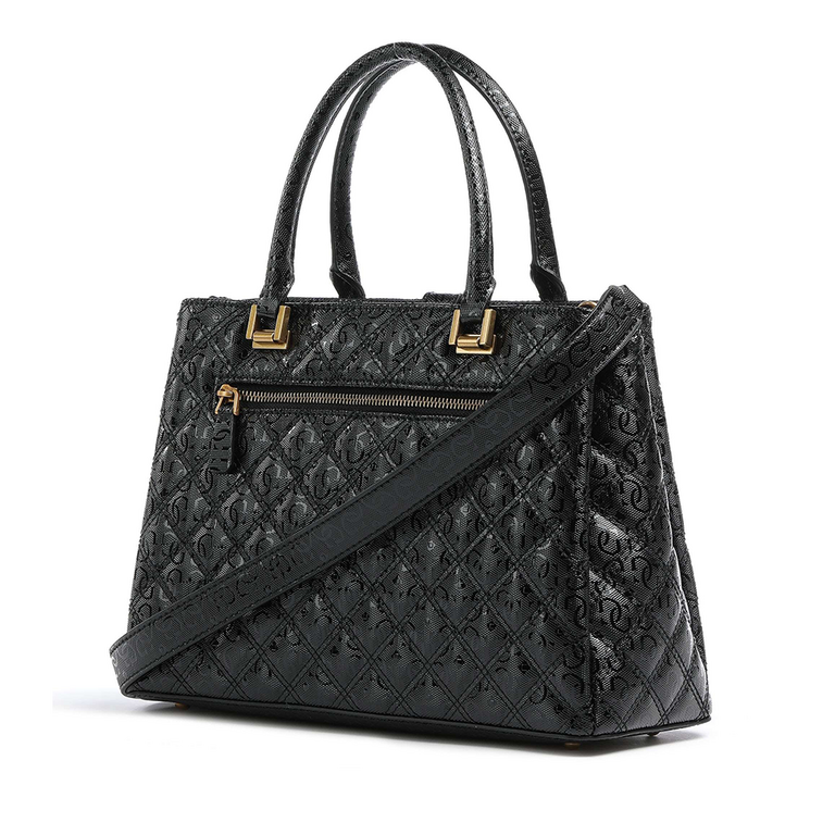 Guess tote bag in black faux patent leather 914POSS59060N