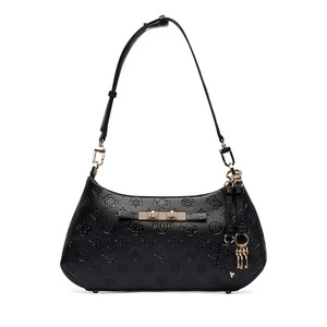 Poșetă hobo femei Guess Carmella neagră cu logo 912POSSHWPD2225180N