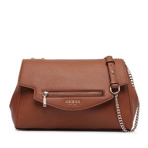 Poșetă satchel femei Guess Antonia cognac cu logo 912POSSHWBG2183210CO