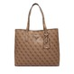Poșetă  tote femei Guess Meridian bej cu logo 912POSSHWSG6974230GR
