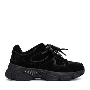 Sneakers femei Guess Irrina negri din piele întoarsă 912DPFLFIRRSUE12VN