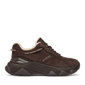 Sneakers femei Guess Micola maro din piele întoarsă 912DPFLFMI3SUE12VM