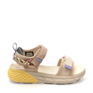 Jeep Groove beige textile adjustable women's sandals 3959DS51580BE