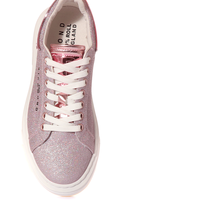John Richmond Women's Sneakers in pink glitter fabric 2261DP10215GLRO
