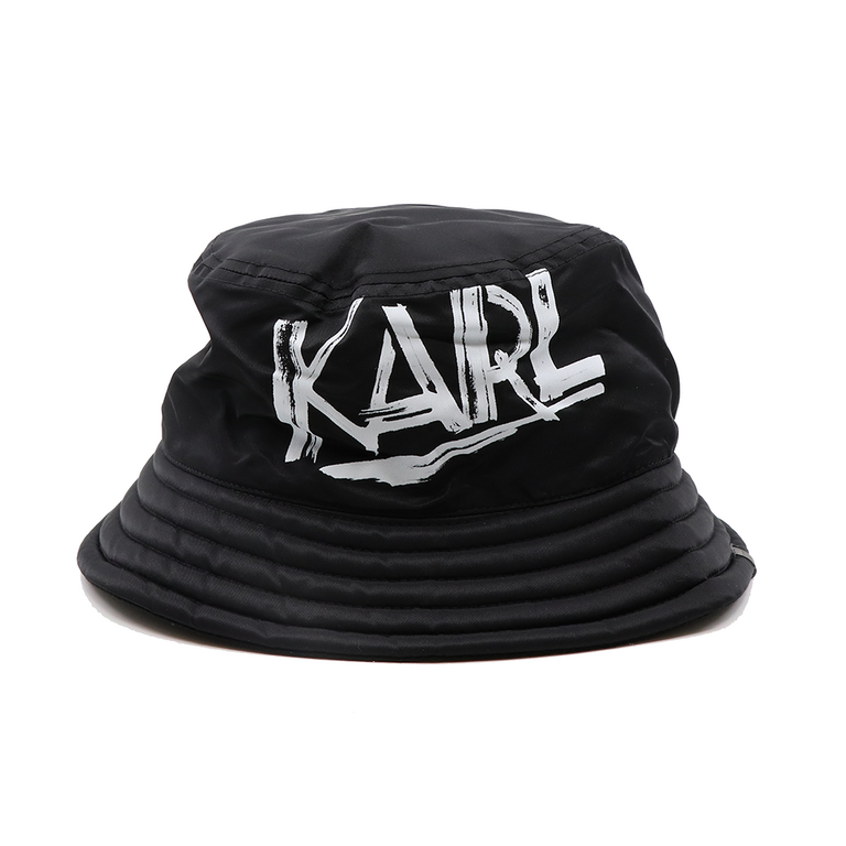 Karl Lagerfeld women bucket hat in black cotton mix 2062DSAP63406N