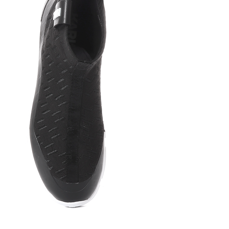 Karl Lagerfeld men high top sneakers in black fabric 2052BG51651N