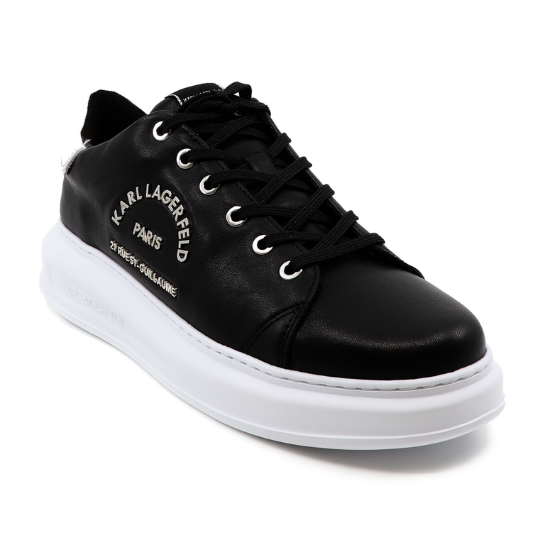 Karl Lagerfeld men sneakers in black leather 2052BP52539N 