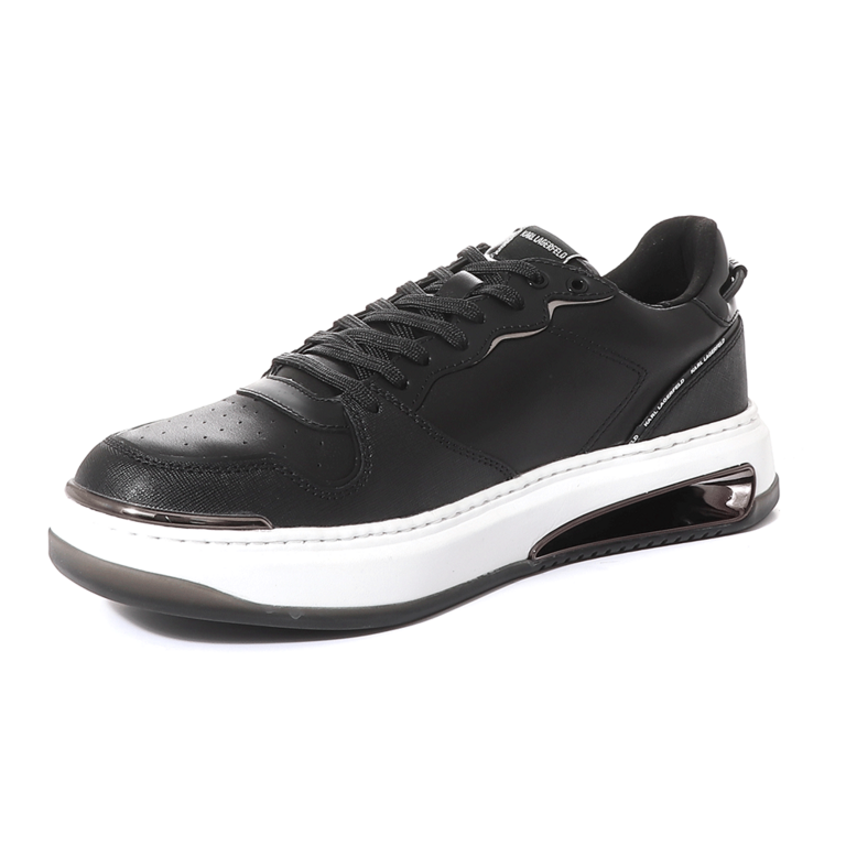 Karl Lagerfeld men sneakers in black leather 2052BP52020N