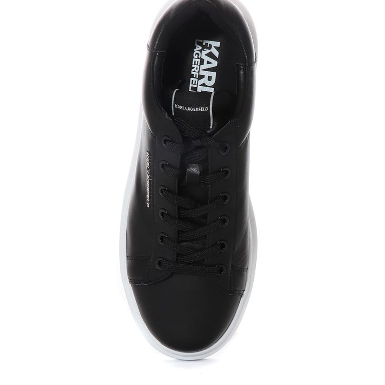 Karl Lagerfeld men sneakers in black leather 2052BP52575N