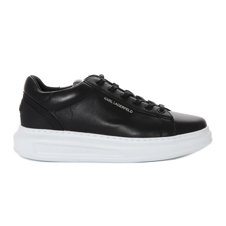 Karl Lagerfeld men sneakers in black leather 2052BP52575N