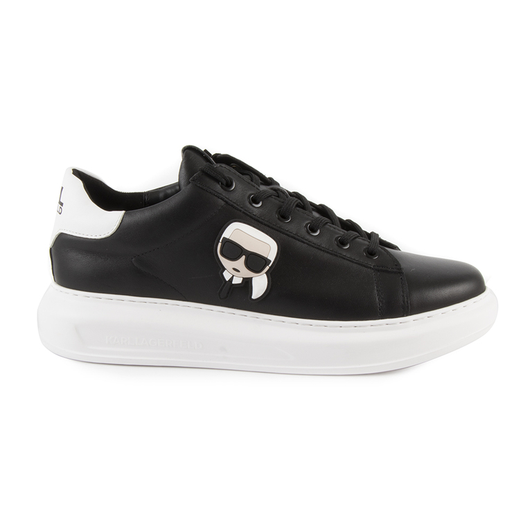 Karl Lagerfeld men sneakers in black & white leather 2052BP52530NA