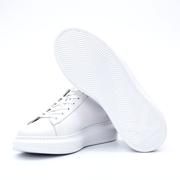 Karl Lagerfeld men Kapri sneakers in white genuine leather 2055BP52575A
