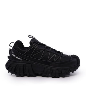 Men's Karl Lagerfeld K Trail Black Leather Sneakers 2057BP53723N