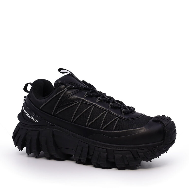 Men's Karl Lagerfeld K Trail Black Leather Sneakers 2057BP53723N